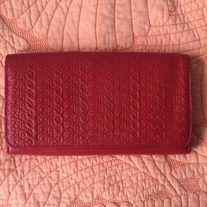 NWOT Anthro leather clutch wallet